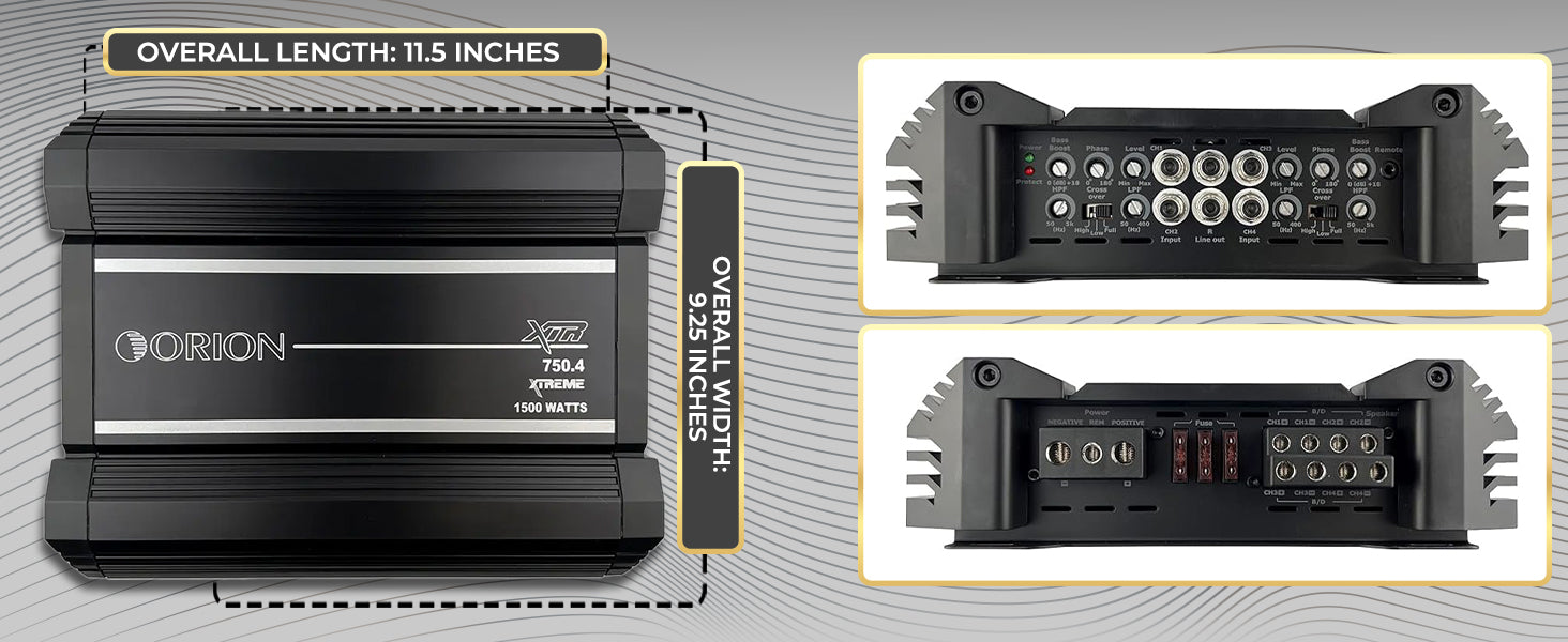 XTR750.4 - 750 Watt RMS 4 Channel Class A/B Amplifier