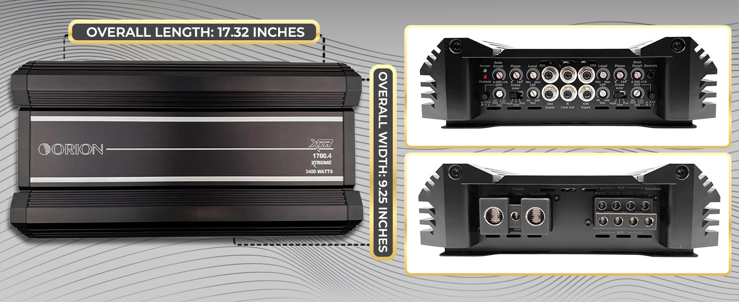 XTR1700.4 - 1700 Watt RMS 4 Channel Class A/B Amplifier