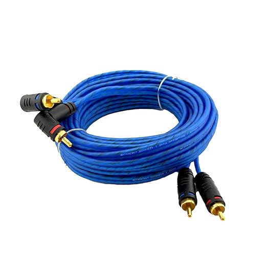 ORION Wired CR17FT (17-Ft Blue) 2 Channel RCA Male to RCA Male Stereo