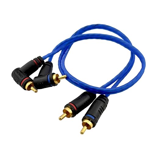 ORION Wired CR1.5FT (1.5-FT Blue) 2 Channel RCA Male to RCA Male Stere