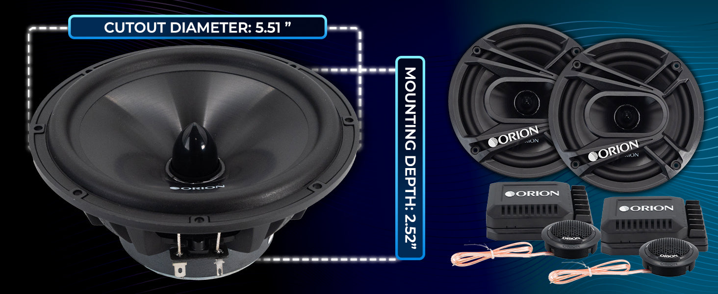 CB65C - Altavoces de componentes de 6,5 pulgadas 