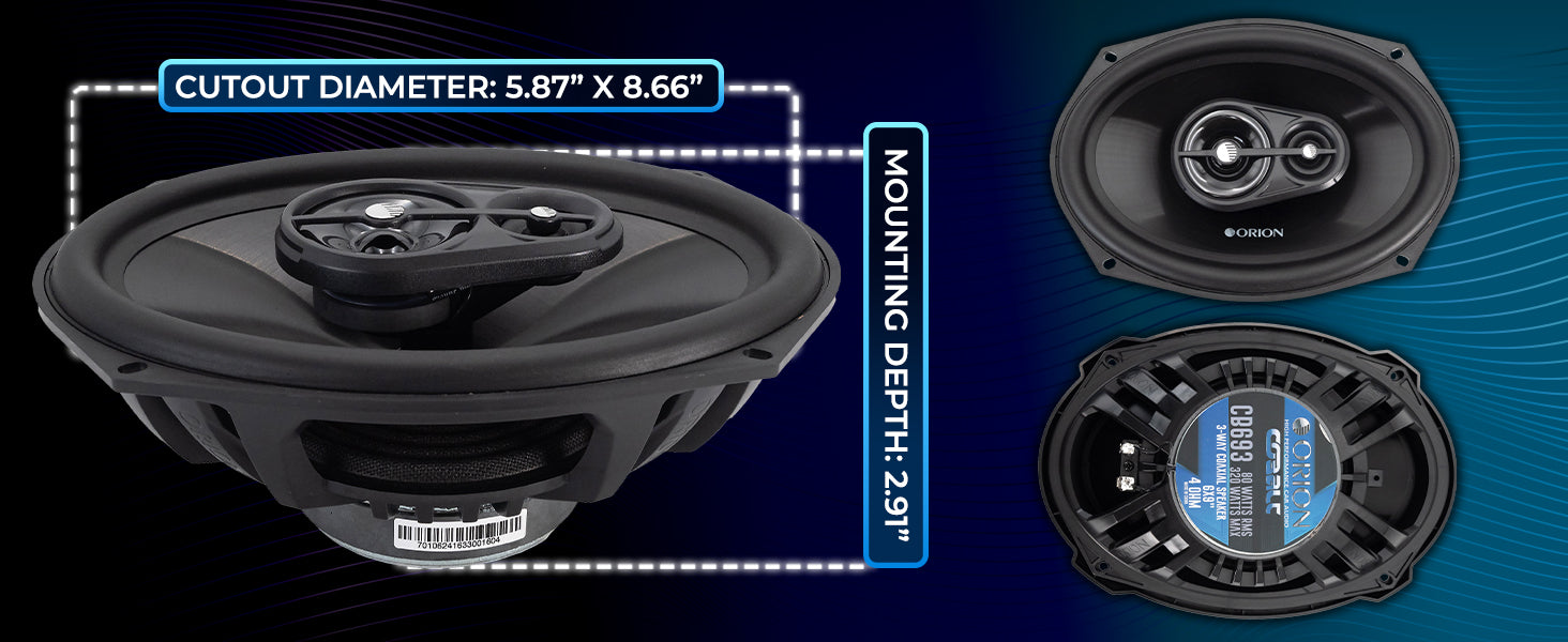 CB693 - 3 Way 6x9 Inch Speakers