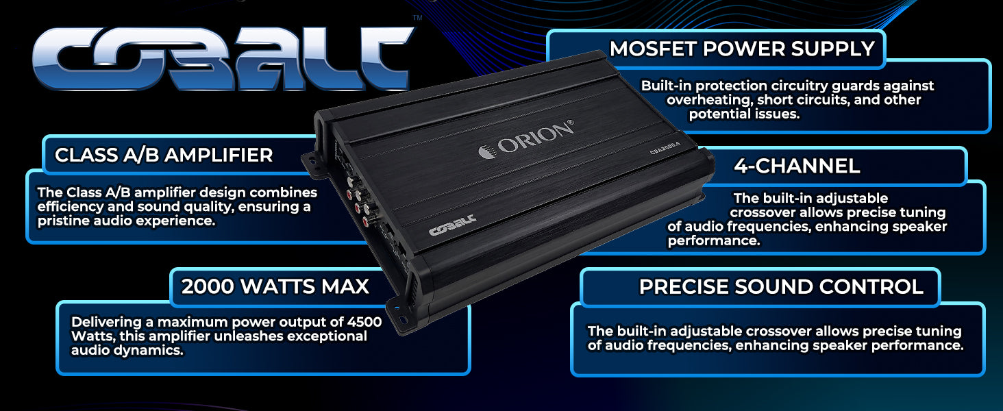 CBA2000.4 - 2000 Watt MAX 4 Channel Class A/B Amplifier