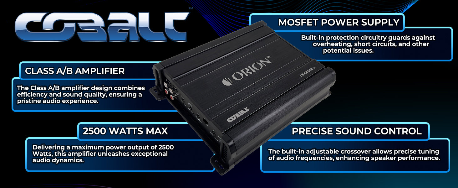 CBA2500.2 - 2500 Watt MAX 2 Channel Class A/B Amplifier