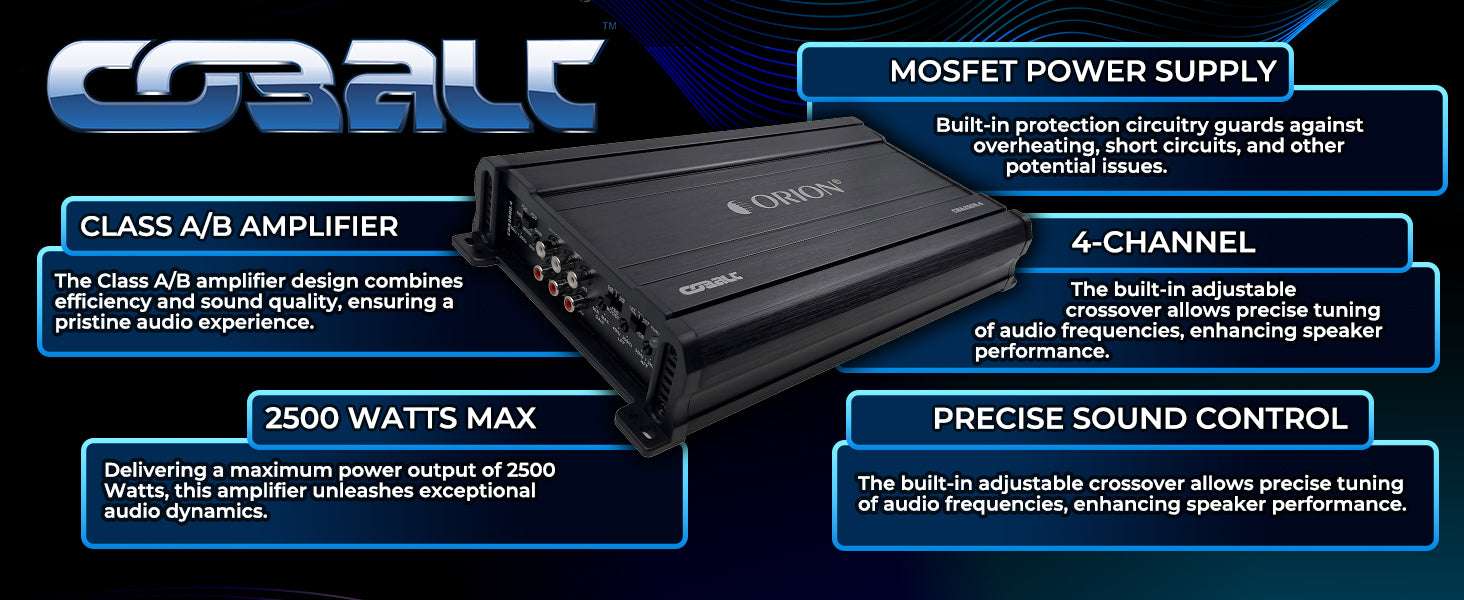 CBA2500.4 - 2500 Watt MAX 4 Channel Class A/B Amplifier