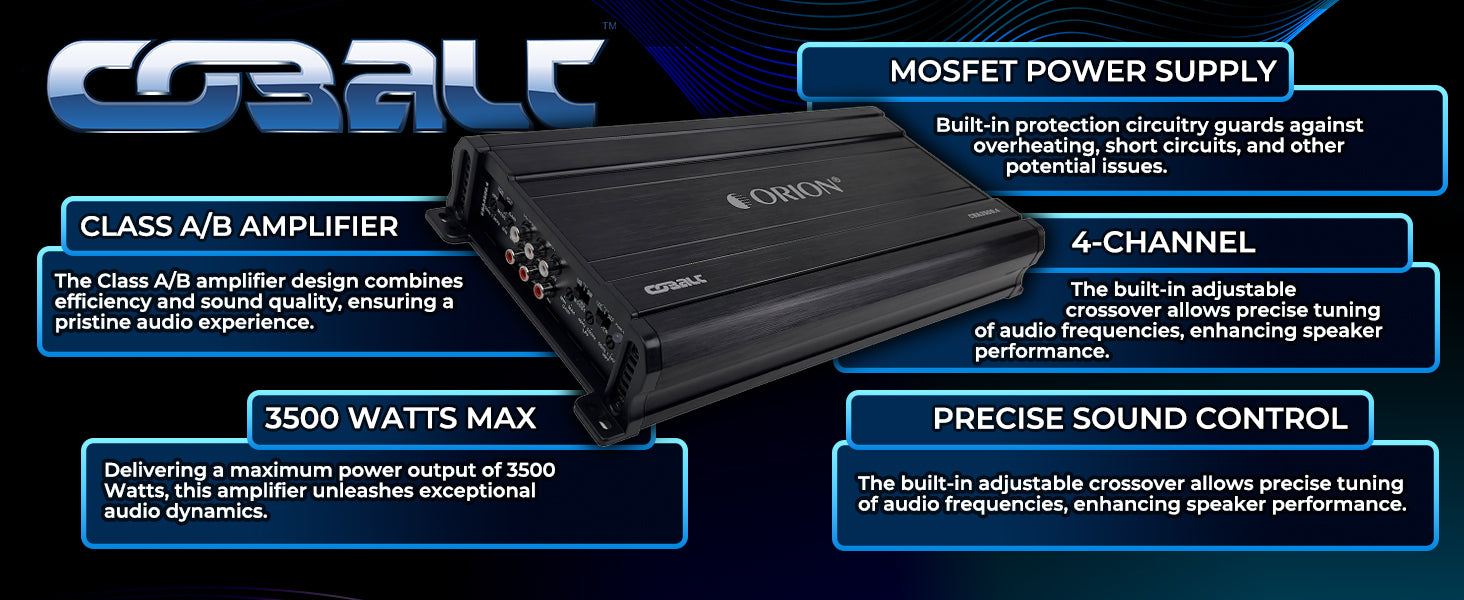 CBA3500.4 - 3500 Watt MAX 4 Channel Class A/B Amplifier