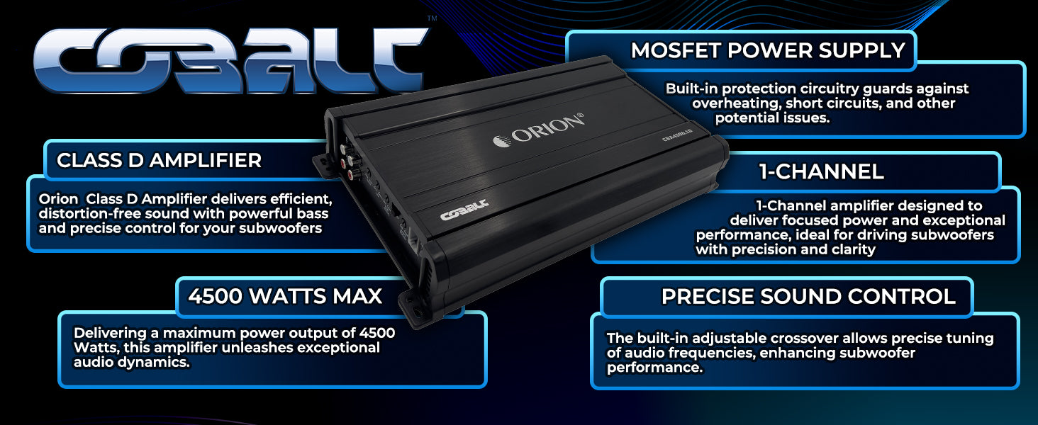CBA4500.1D - 4500 Watt MAX Class D Monoblock Amplifier