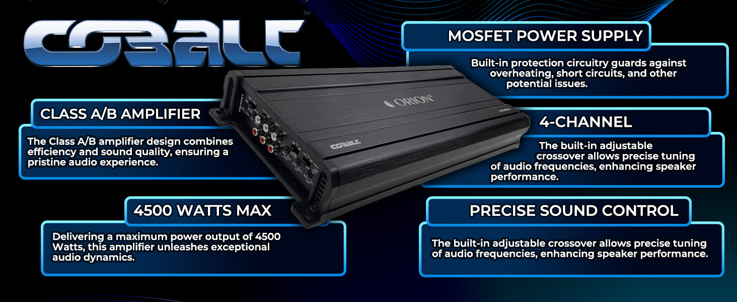 CBA4500.4 - 4500 Watt MAX 4 Channel Class A/B Amplifier