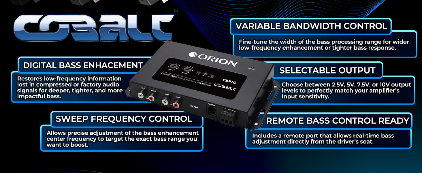 CBP10 Digital Bass Processor with Bass Restoration & 10V Output