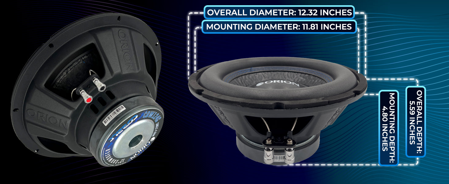 CBW124S - 12 Inch Subwoofer 400 Watts RMS 4-Ohm SVC