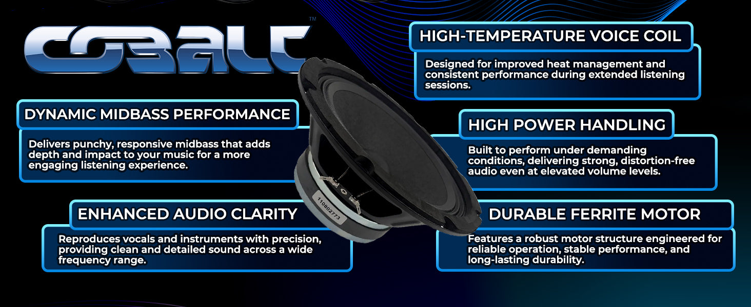 ORION CMB652PRO High Performance 6.5" 2 Ohm Midbass Loudspeaker