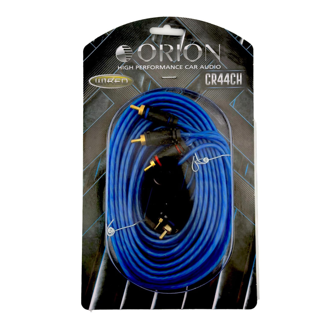 ORION Wired CR44CH 4-Channel RCA Cable, 17-Ft Blue CCA Car Audio Inter