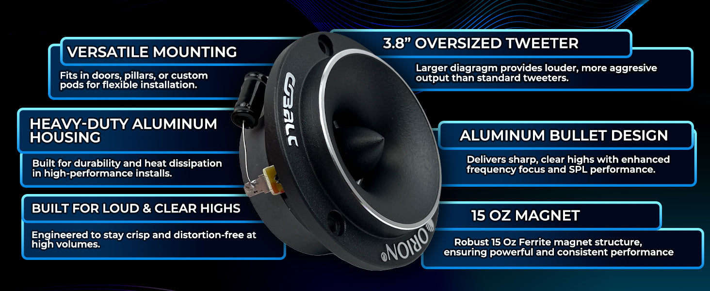 CTW1.7HP - 3.8" Bullet Tweeter