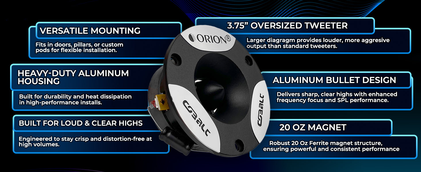CTW101 - 3.75" Aluminum Bullet Tweeter