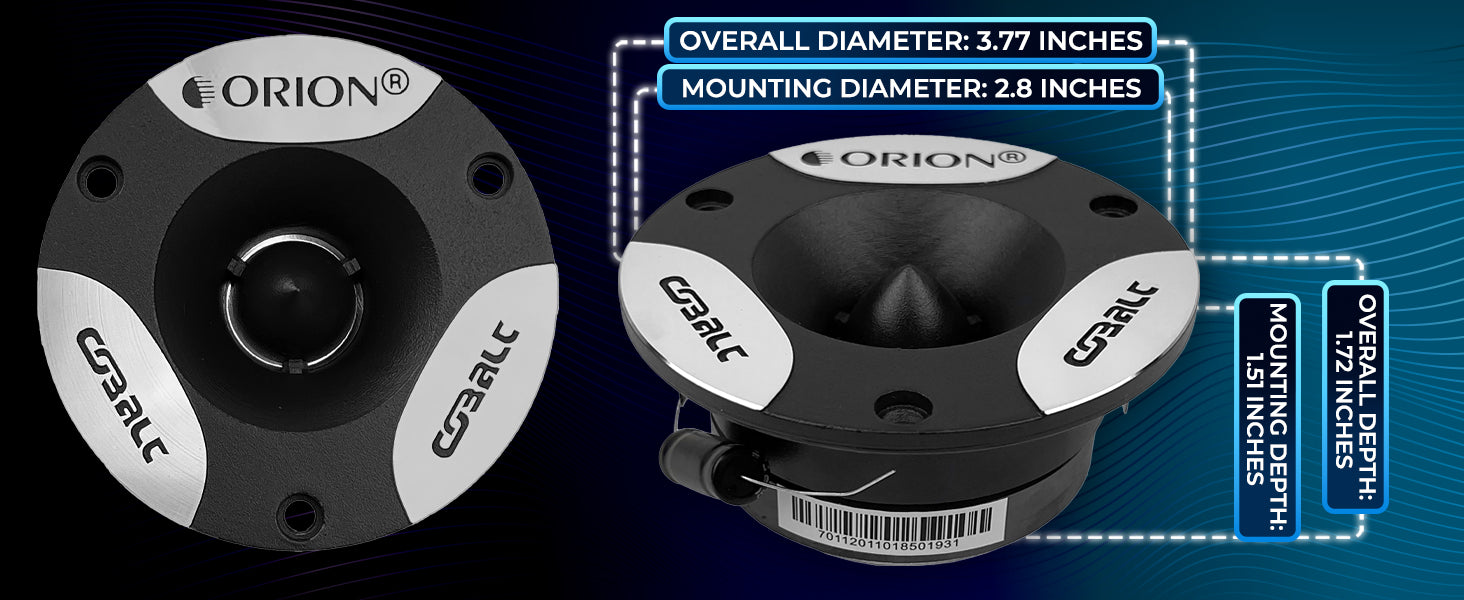 CTW101 - 3.75" Aluminum Bullet Tweeter