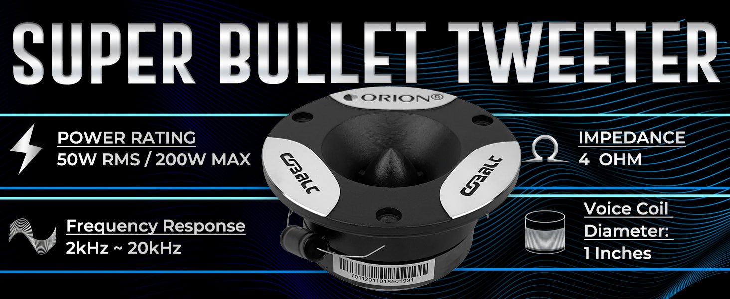 CTW101 - 3.75" Aluminum Bullet Tweeter