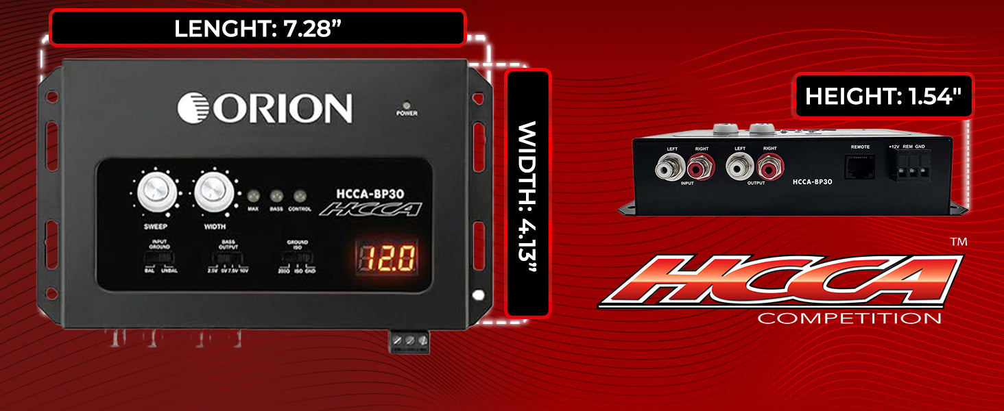 HCCA-BP30 High Performance Bass Processor with 10V Output & Voltage Display