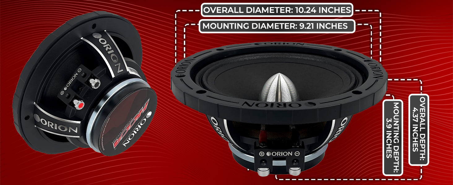 HCCA104N - 10 inch 4 Ohm Neodymium Midrange Speaker 550 Watts RMS