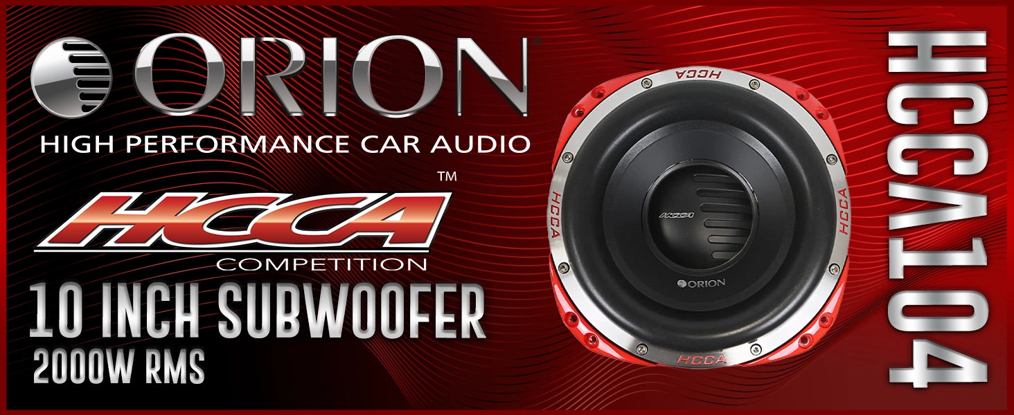 HCCA104 - Subwoofer de 10 pulgadas, 2000 vatios RMS, 4 ohmios, DVC 
