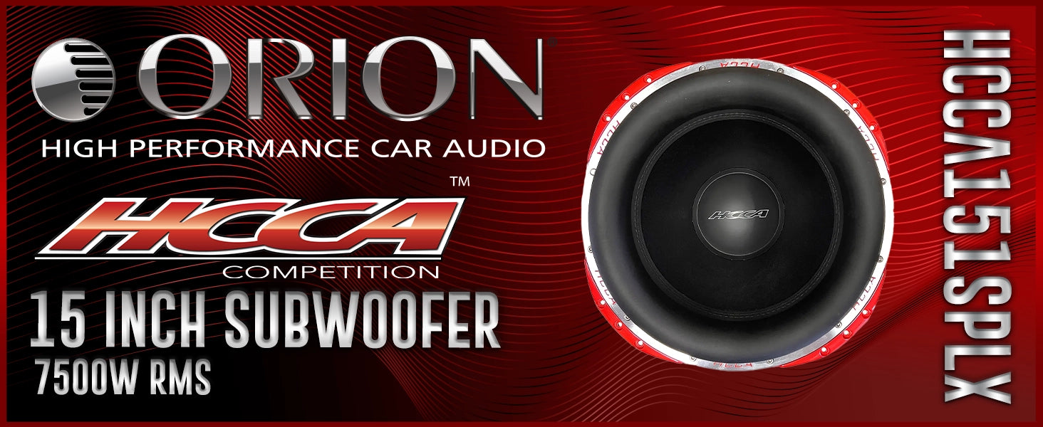 HCCA151SPLX - 15 Inch Subwoofer 7500 Watts RMS 1-Ohm DVC