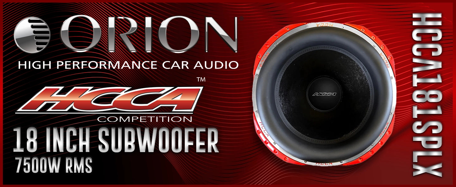 HCCA181SPLX - 18 Inch Subwoofer 7500 Watts RMS 1-Ohm DVC