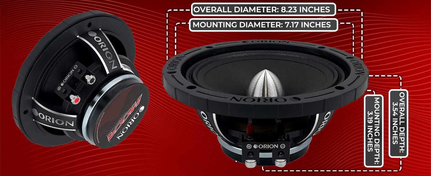 HCCA84N - 8 inch 4 Ohm Neodymium Midrange Speaker 500 Watts RMS