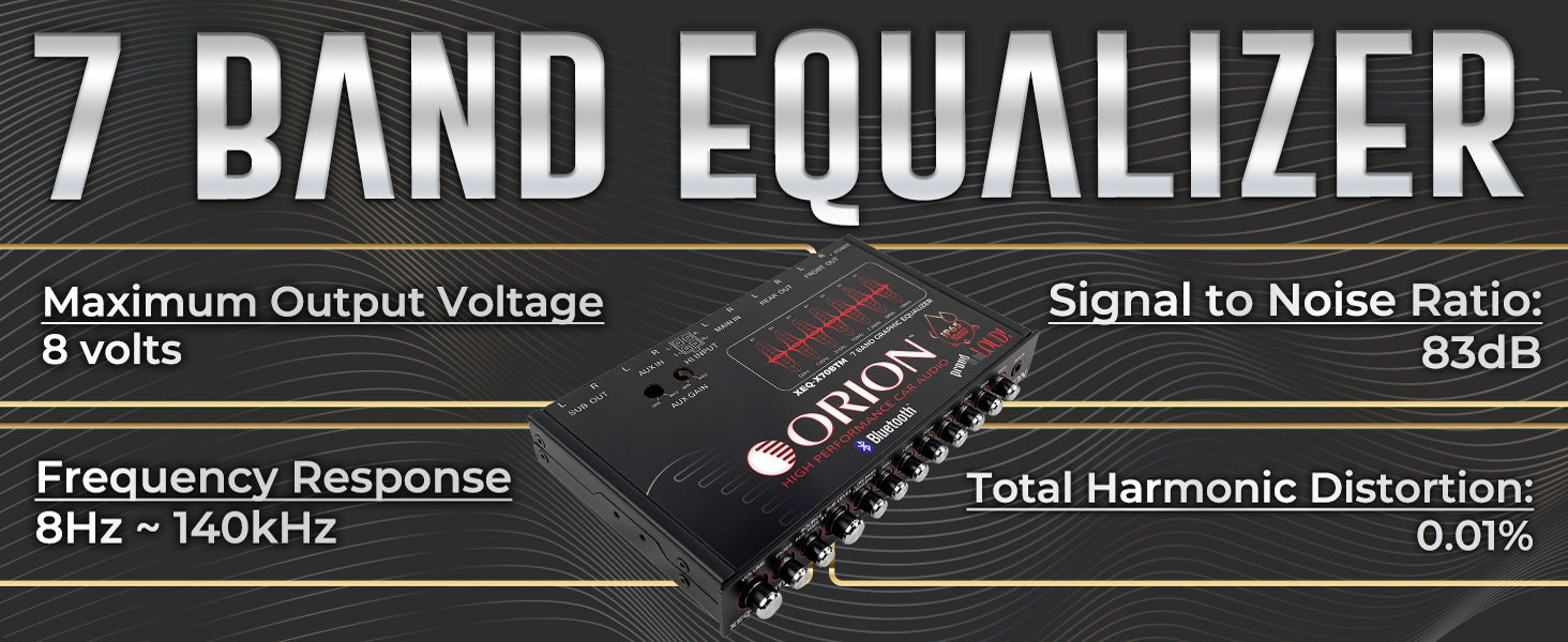 Orion Car Audio Equalizer | 7-Band Graphic + Bluetooth