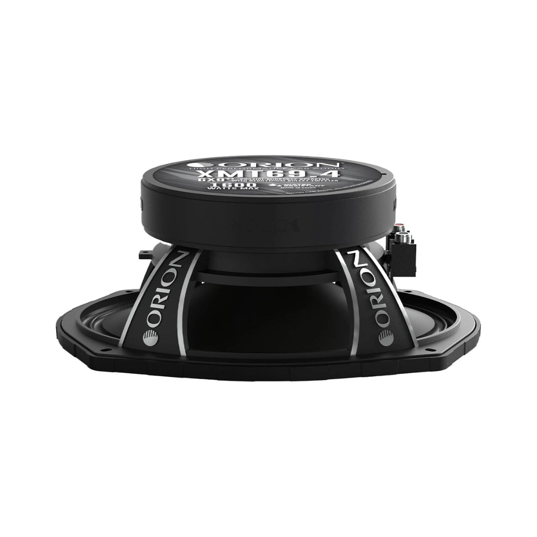 Orion 4 ohm coaxial midrange speaker close-up top down