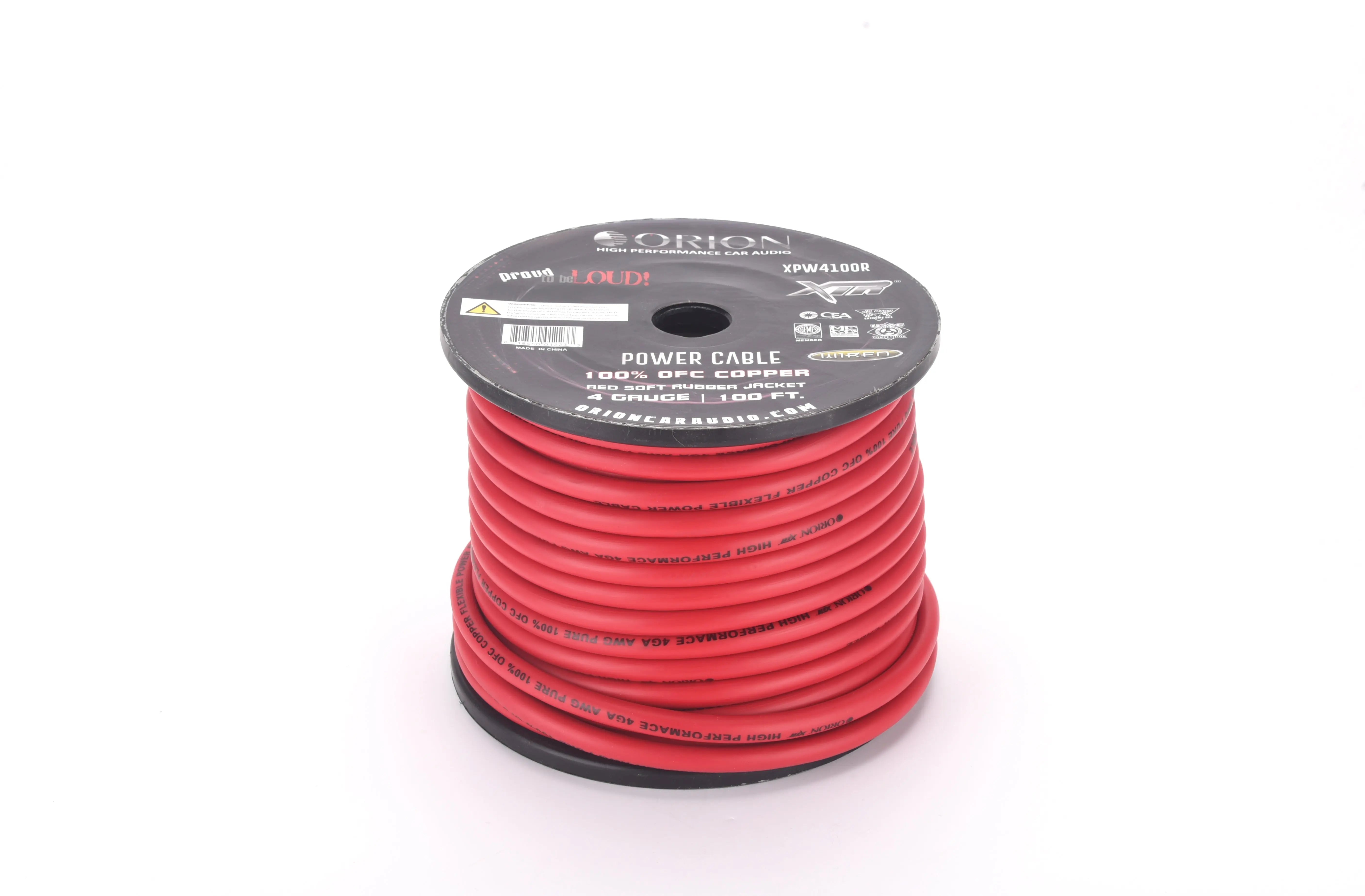 Orion XPW4100R 4 Gauge 100% OFC Power Wire 100ft Pure Copper Amp Batte
