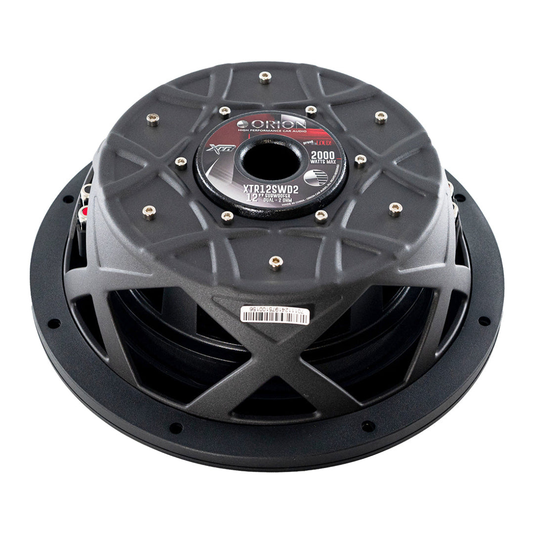 Shallow Subwoofer 12 inch Dual 2 Ohm XTR Series Back Side View