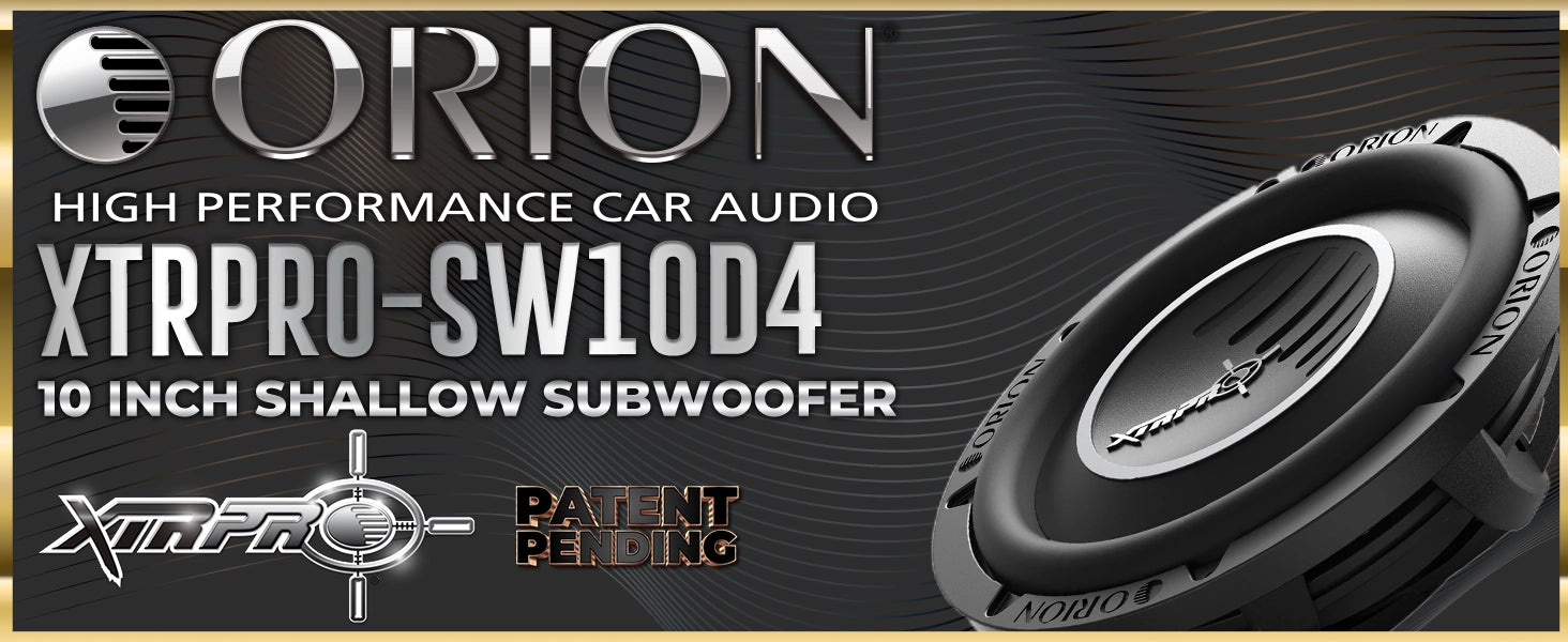 XTRPRO-SW10D4 10” Shallow Subwoofer Dual 4 Ohm – 2400W Max