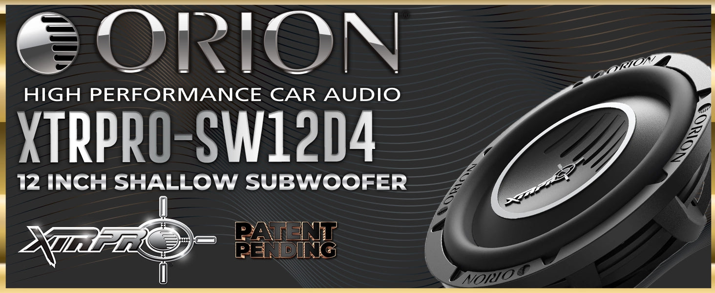 XTRPRO-SW12D4 12” Shallow Subwoofer Dual 4 Ohm – 3200W Max