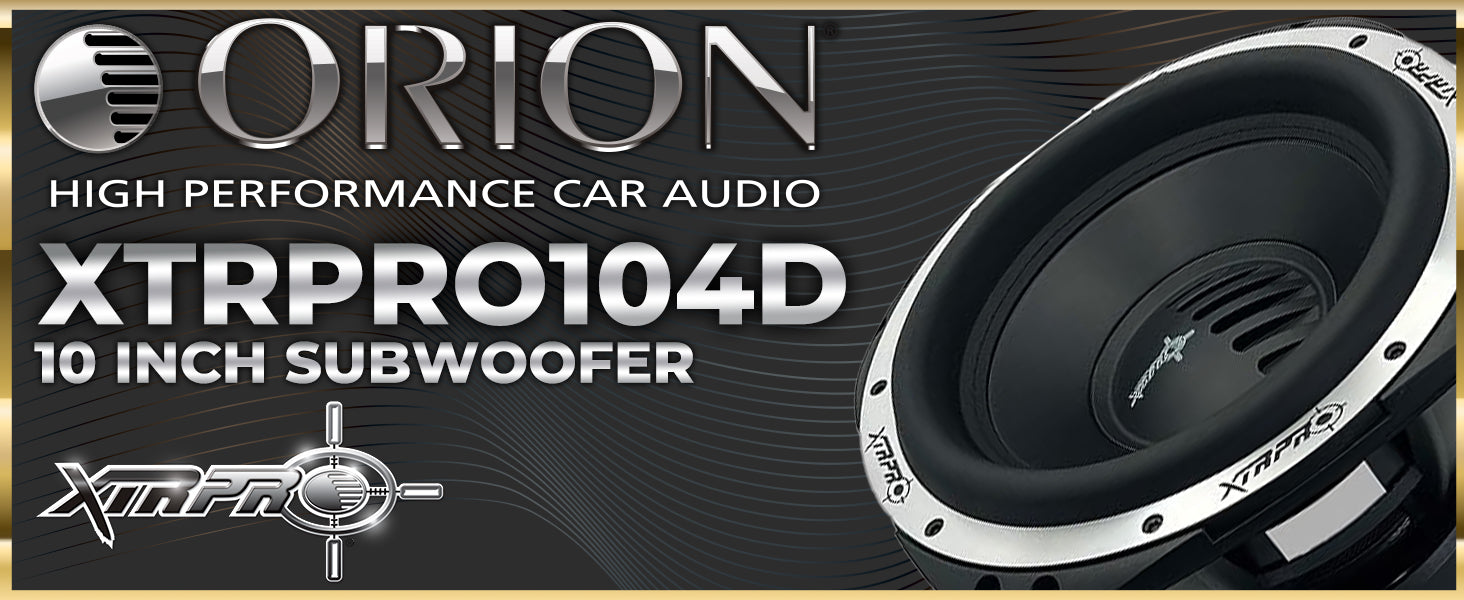 XTRPRO104D - 10 Inch Subwoofer 1250 Watts RMS 4-Ohm DVC