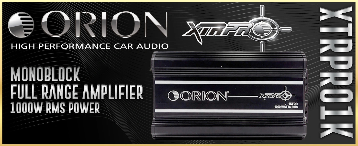 Orion XTRPRO1K Class-D Monoblock Amplifier – 1000W Max Power, 1, 2, 4-Ohms Stable