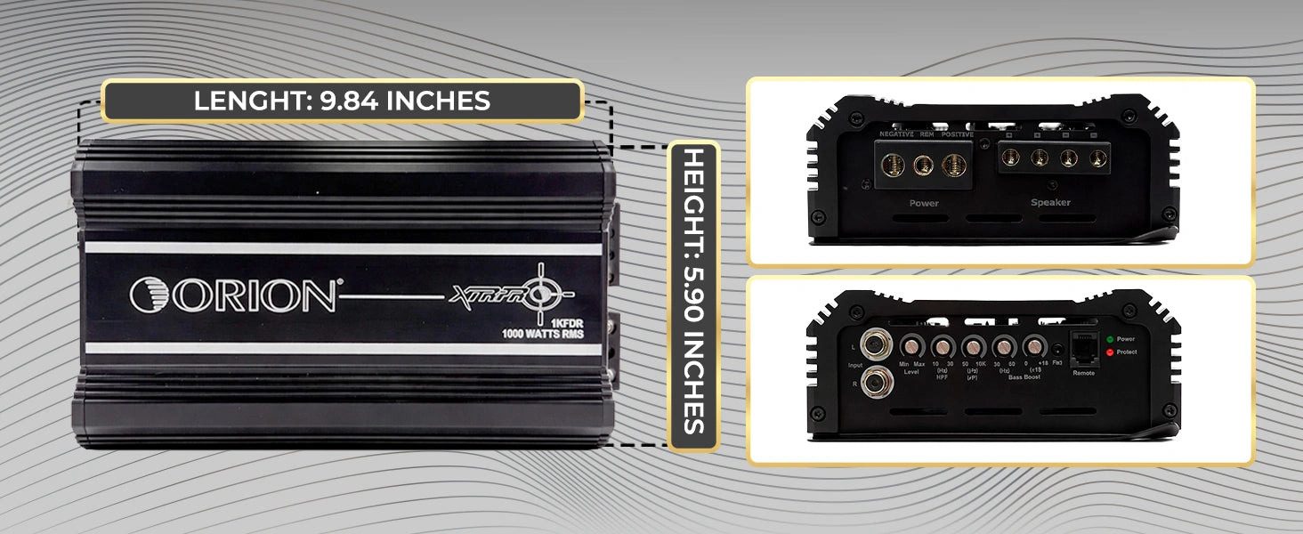 Orion XTRPRO1K Class-D Monoblock Amplifier – 1000W Max Power, 1, 2, 4-Ohms Stable