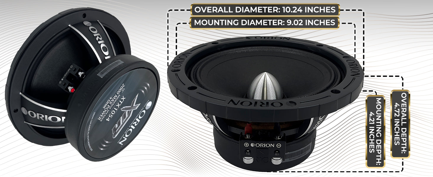 XTX1054 - 10 inch 4 Ohm Midrange Speaker