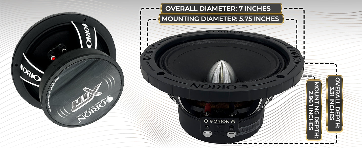 XTX652 - 6.5 inch 2 Ohm Midrange Speaker