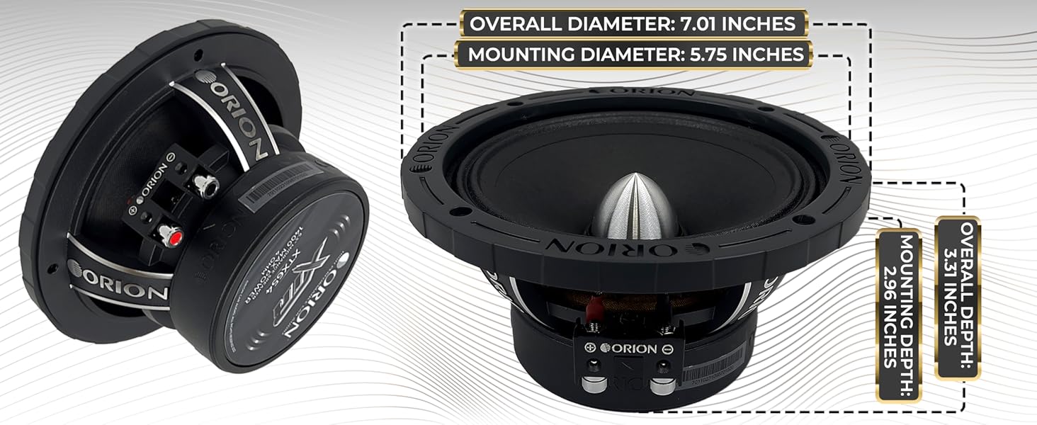 XTX654  - 6.5 inch 4 Ohm Midrange Speaker