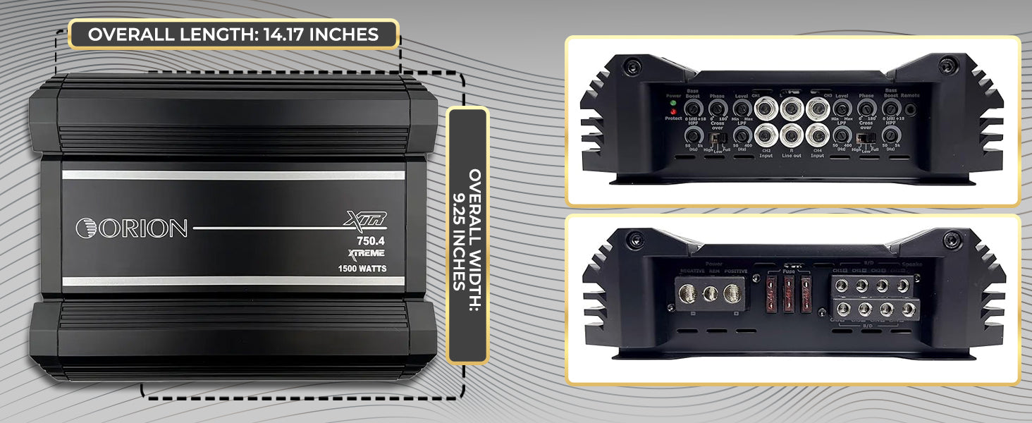 XTR1000.4 - 1000 Watt RMS 4 Channel Class A/B Amplifier