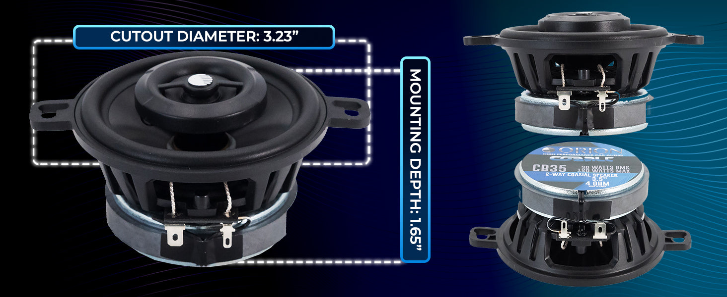 CB35 - Altavoces de 2 vías y 3,5 pulgadas 