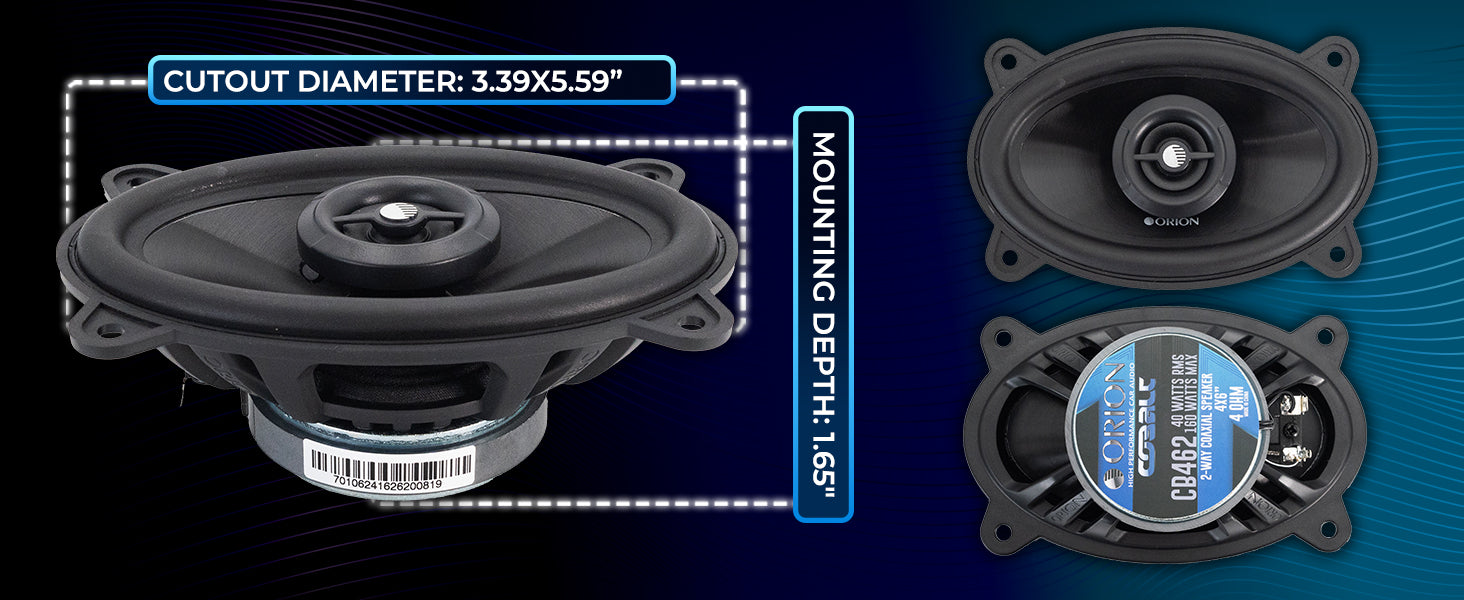 CB462 - Altavoces de 2 vías de 4 x 6 pulgadas 