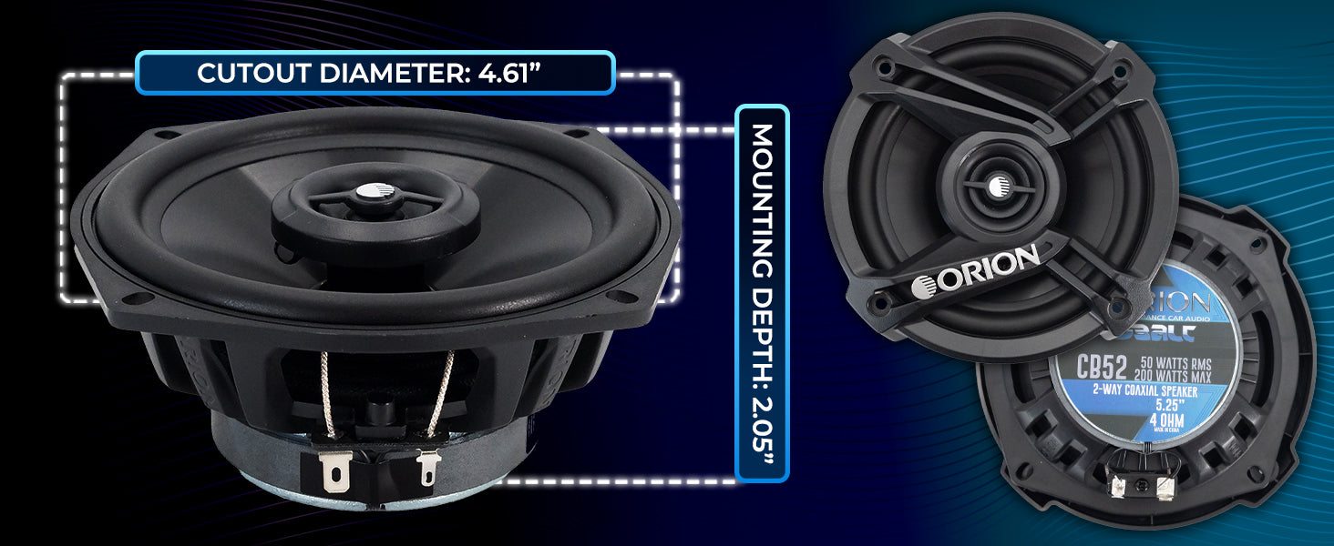 CB52 - 2 Way 5.25 Inch Speakers
