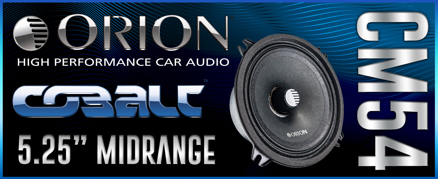 Orion CM54 - 5.25 Inch 4 Ohm Midrange Speaker 125 Watts RMS (Pair)