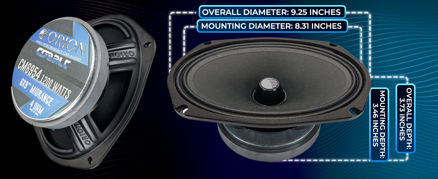 ORION CM6954 6x9 Inch Midrange Speakers - Bring Your Music to Life