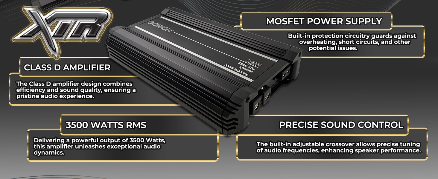 XTR3500.1Dz - 3500 Watt RMS Class D Monoblock Amplifier
