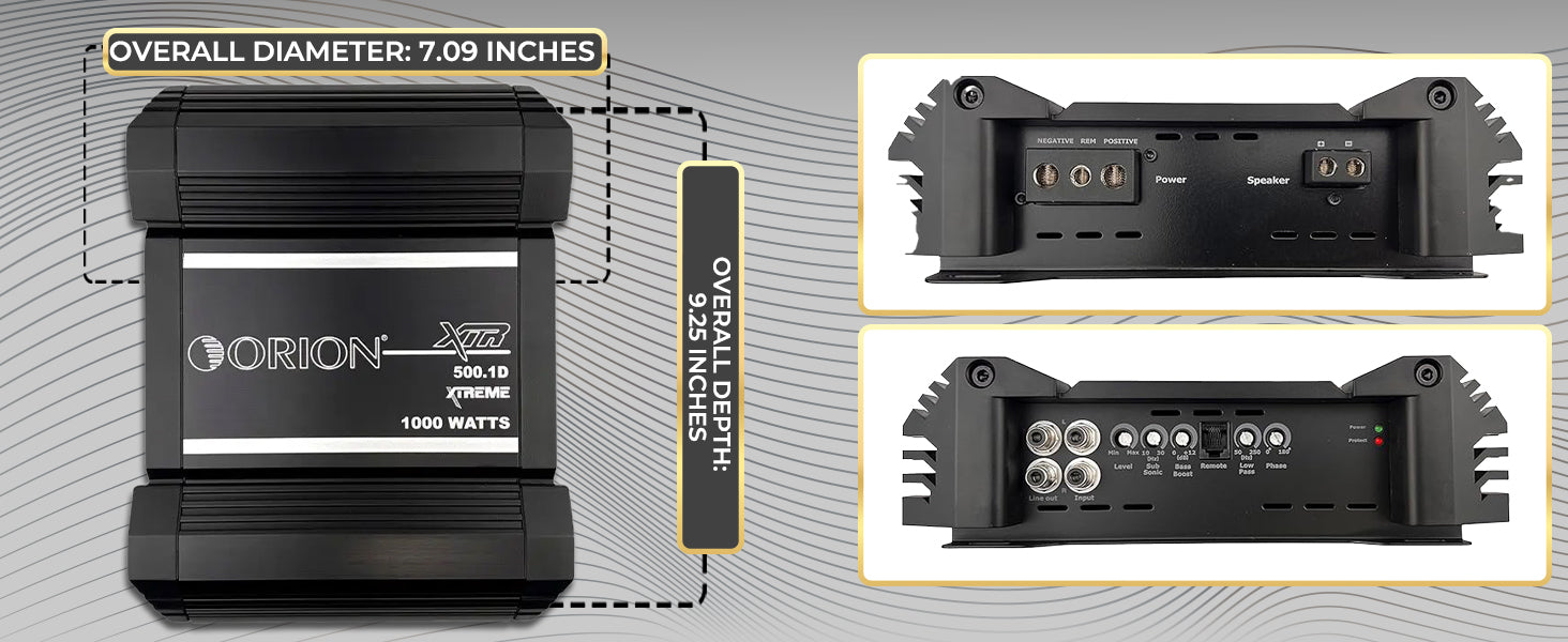 XTR500.1D - 500 Watt RMS Class D Monoblock Amplifier